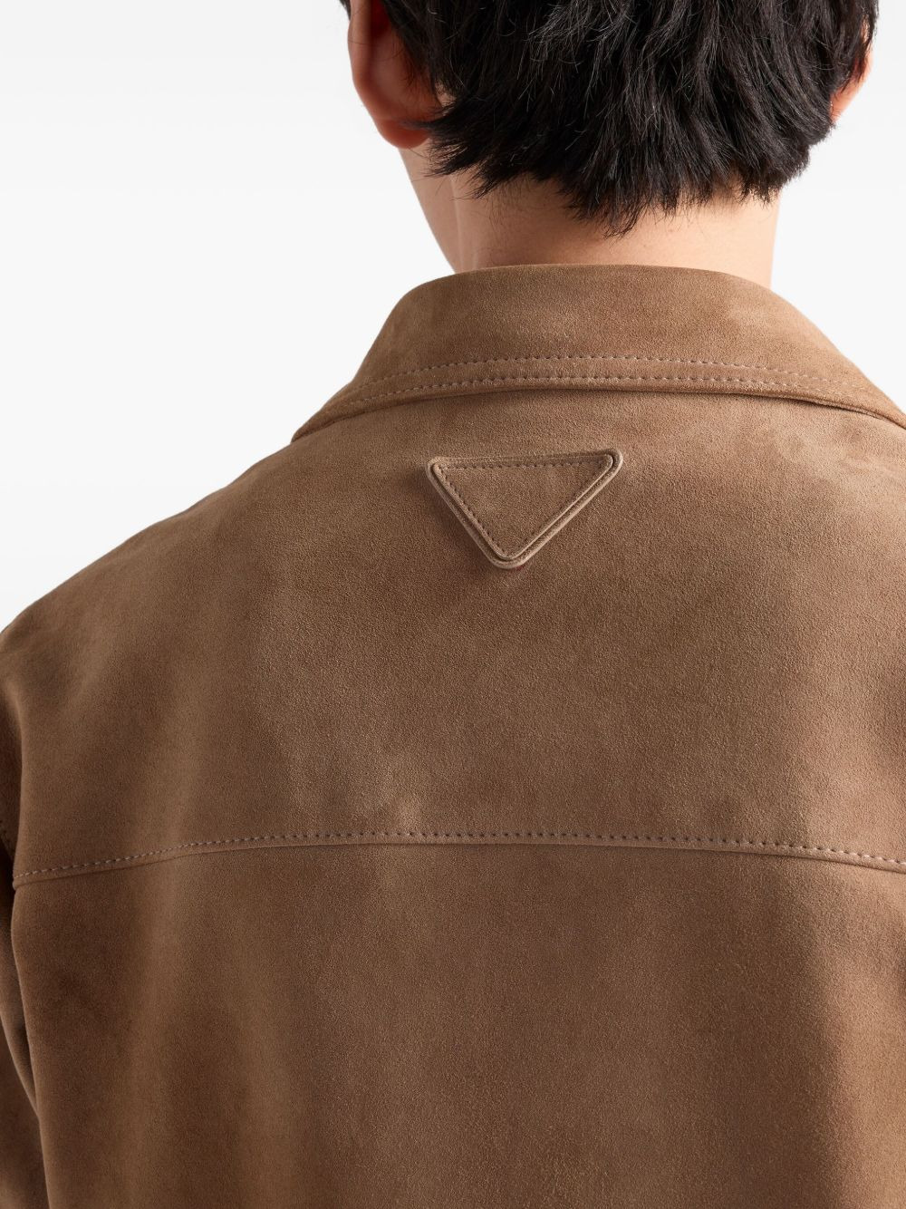 suede patch-pocket jacket - 4