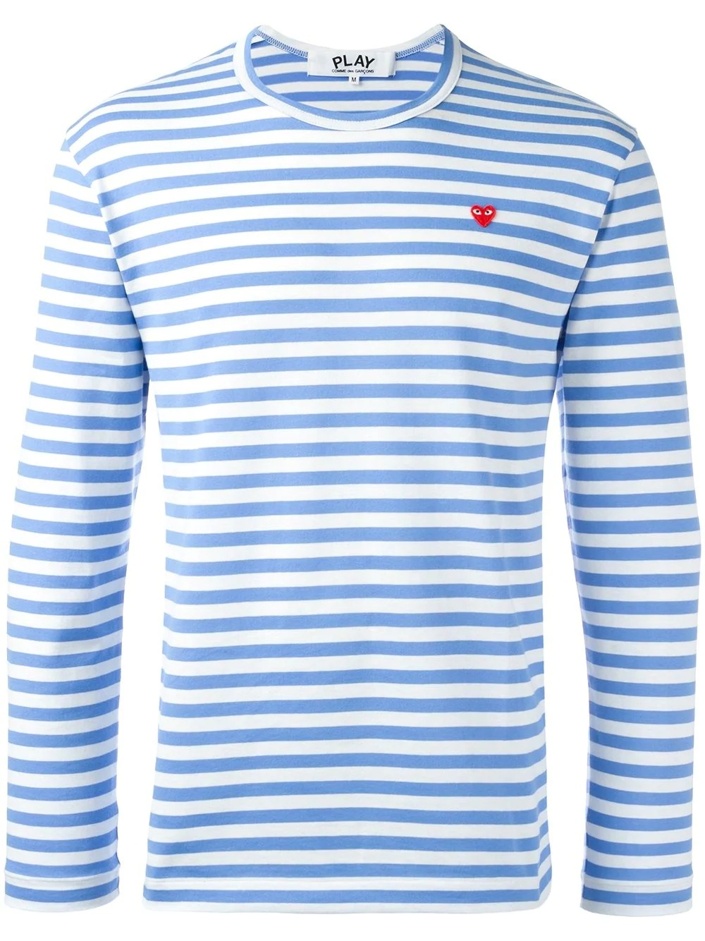 heart logo striped T-shirt - 1