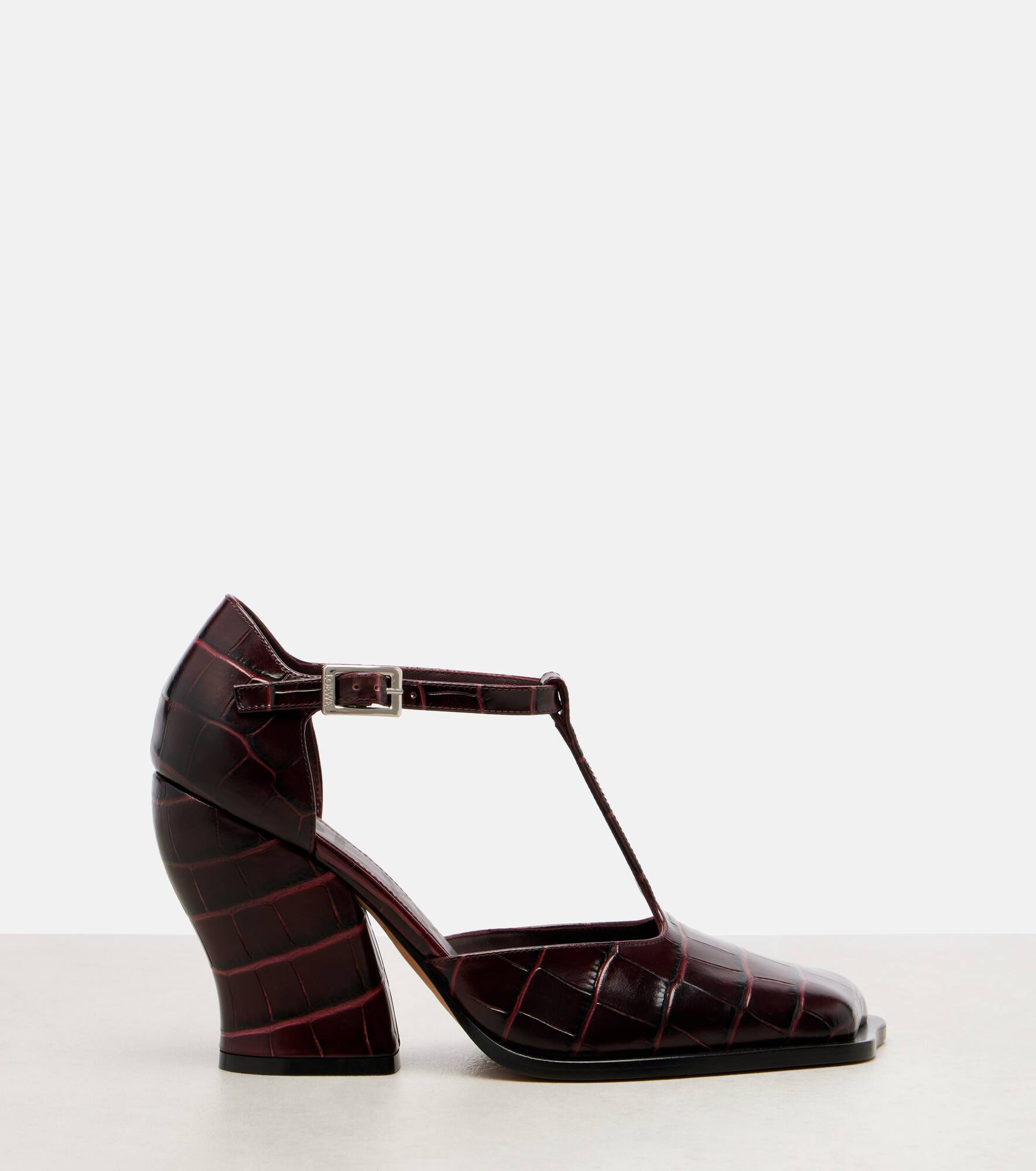 Onda 90 croc-effect leather pumps - 4