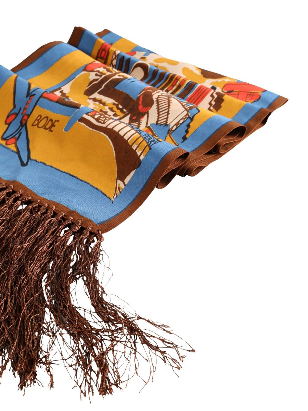 city-scene fringed-edges scarf - 2