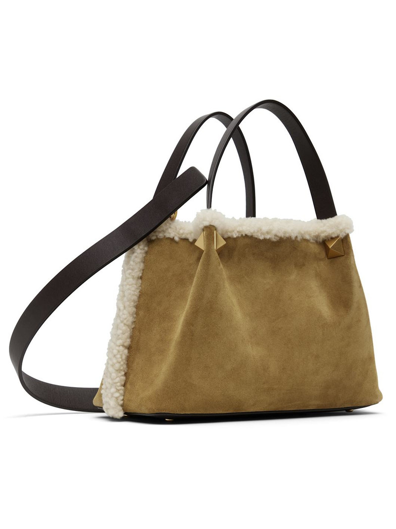 Tan Suede Stud Small Bag 3