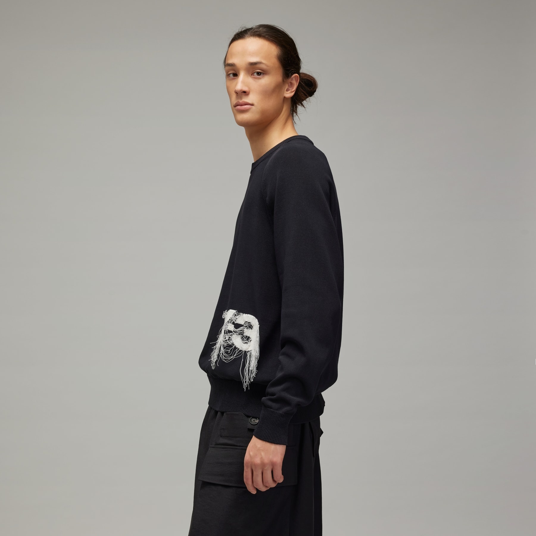 Y-3 Logo Knit Crew Sweatshirt - 3