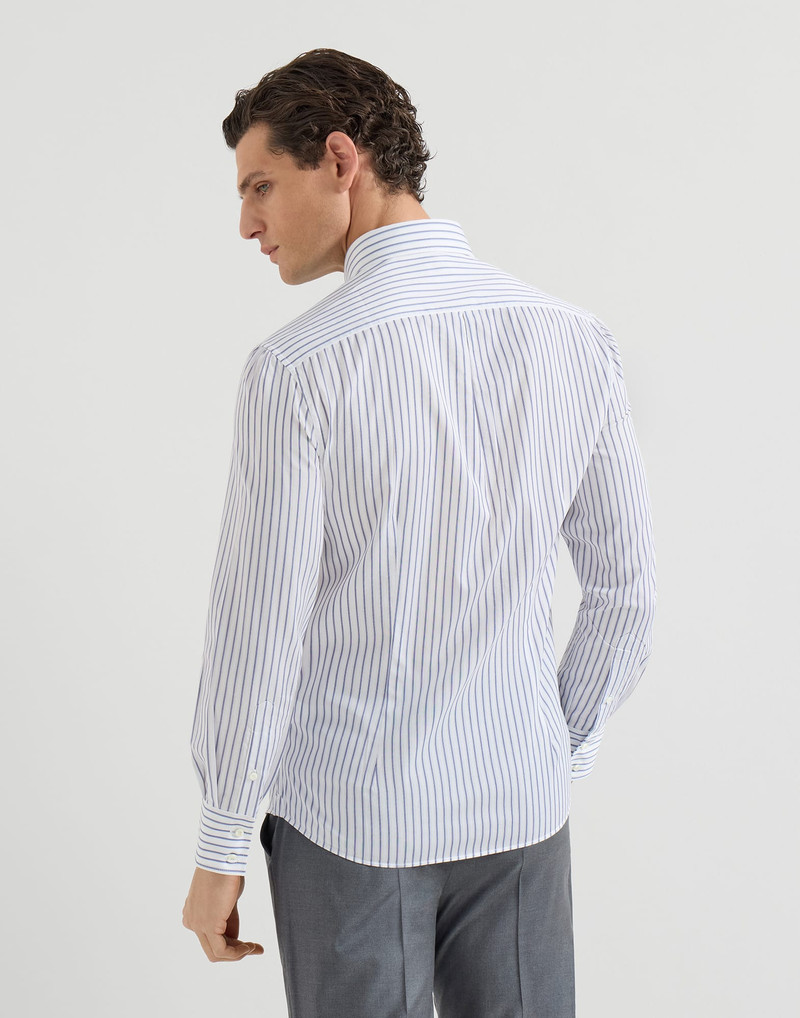 Multistripe twill slim fit shirt with button-down collar 3