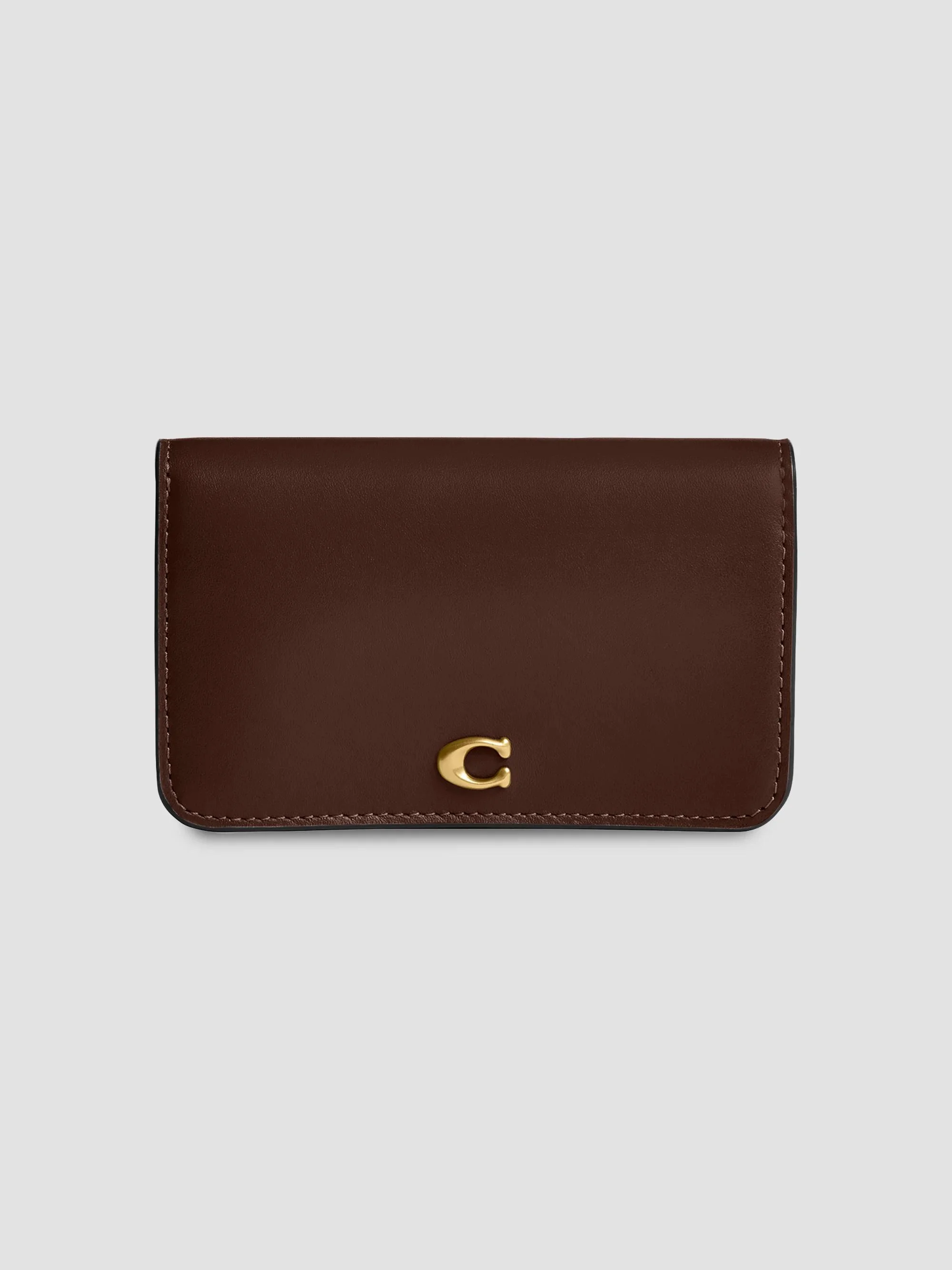 Women's Essential Slim Leather Card Case - Maple - 1