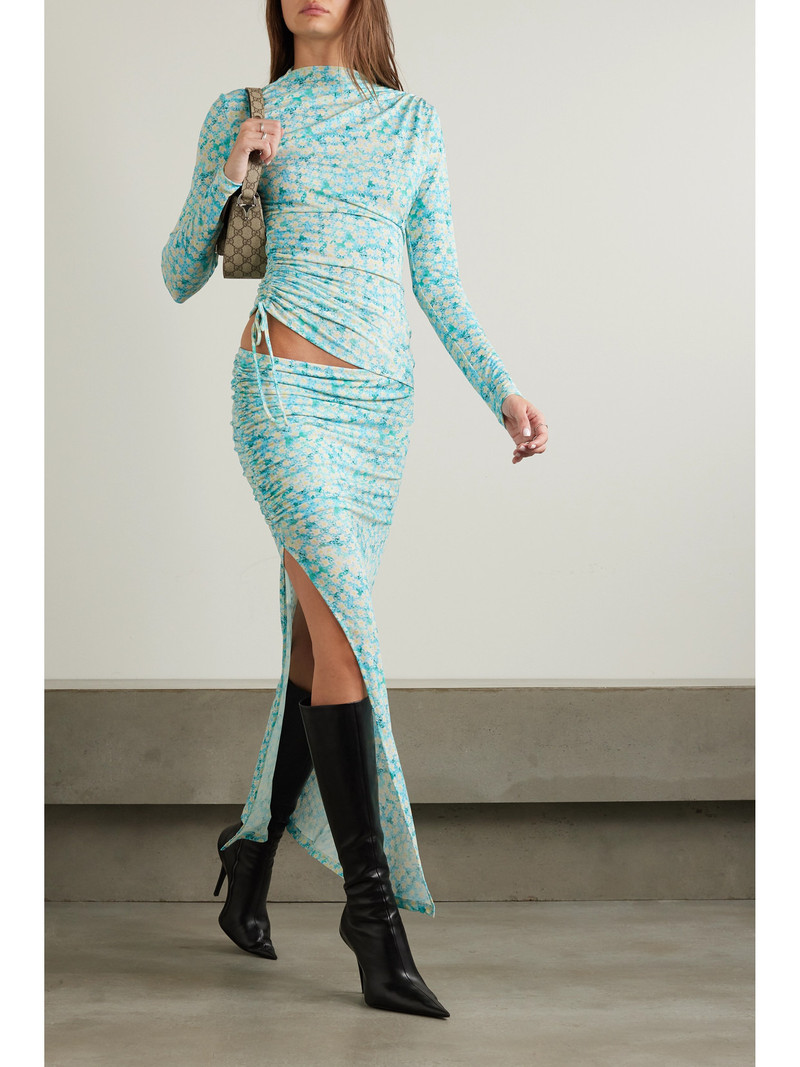 SIEDRÉS Arni Cutout Floral-print Jersey Maxi Dress outlook