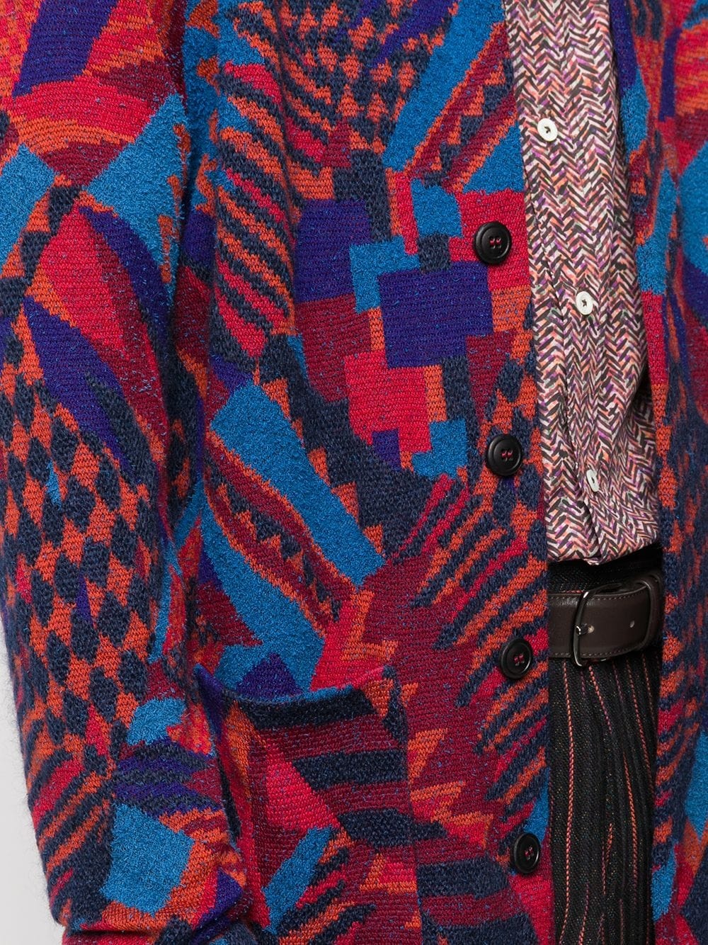 geometric print cardigan  - 5