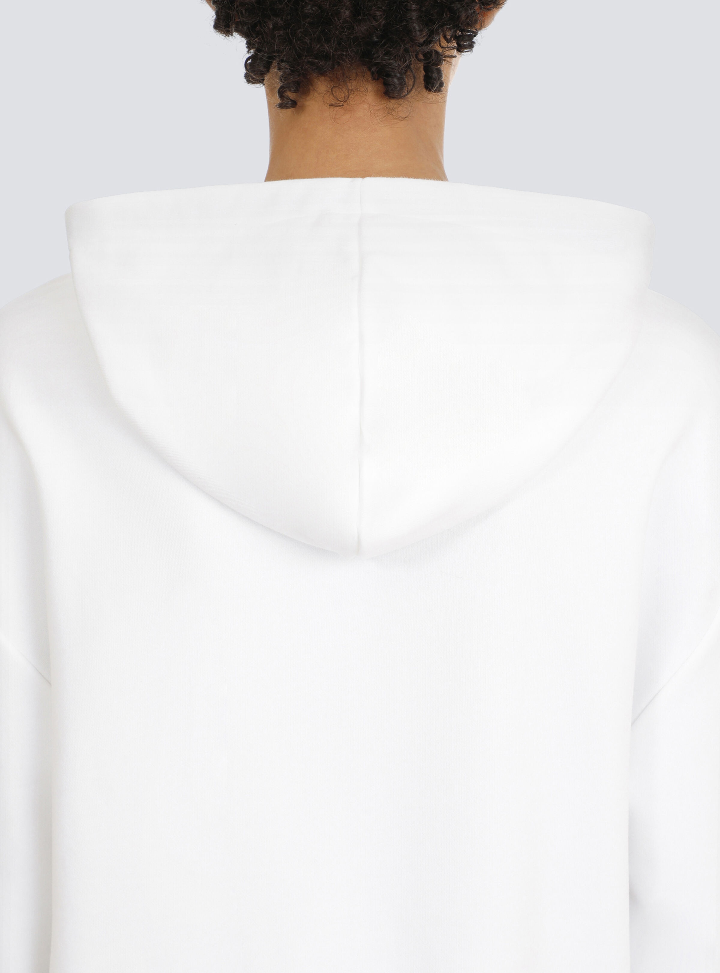 Eco-designed cotton sweatshirt with flocked Balmain logo - 8