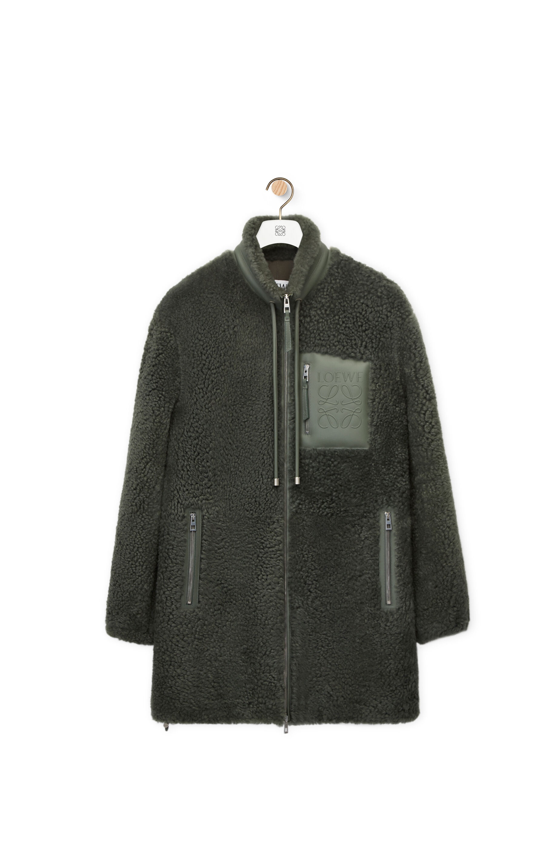Long jacket in shearling - 1
