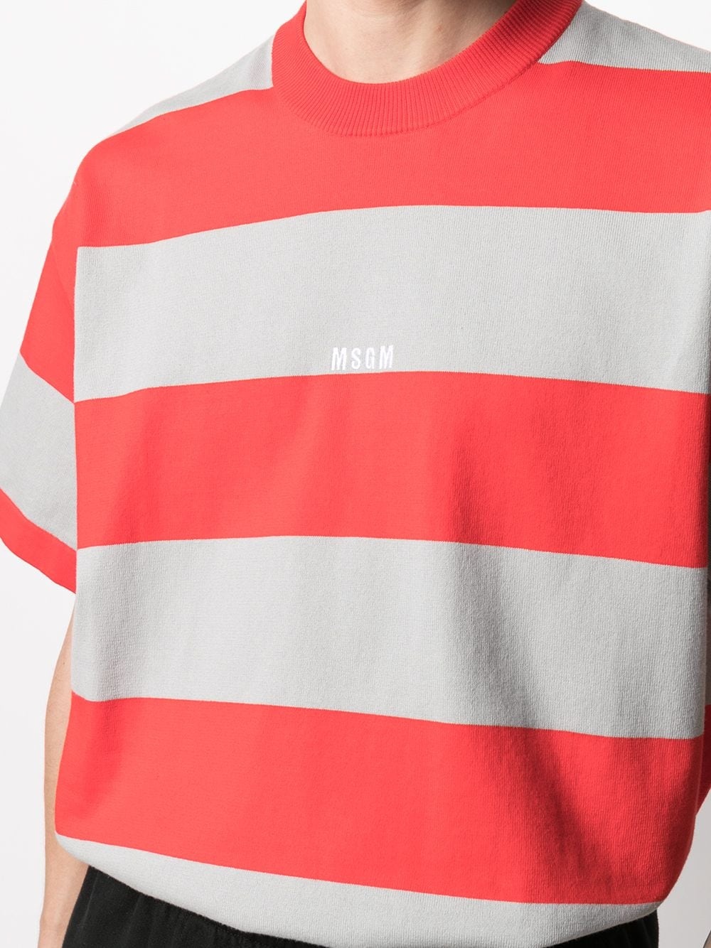 logo-print striped T-shirt - 5