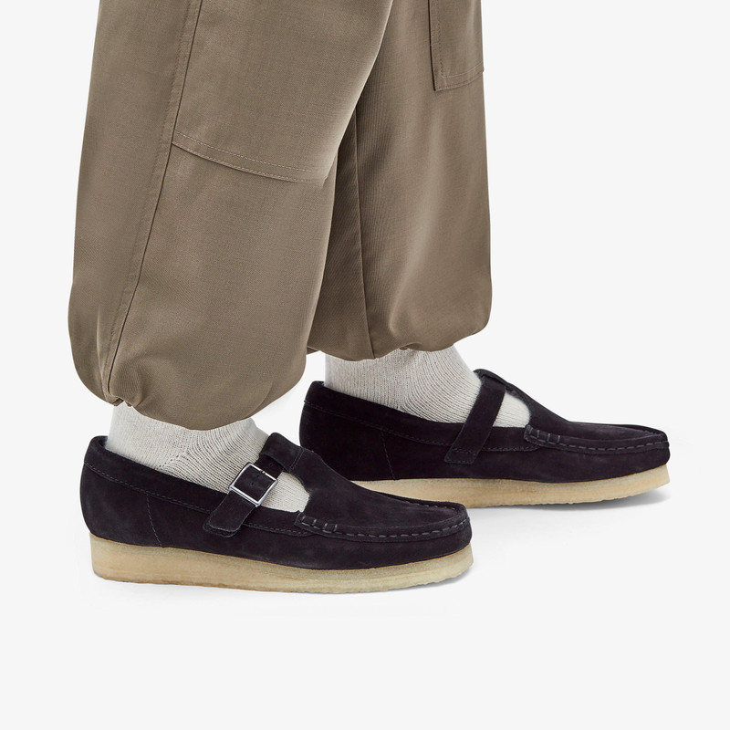Wallabee T-Bar Black Suede 2