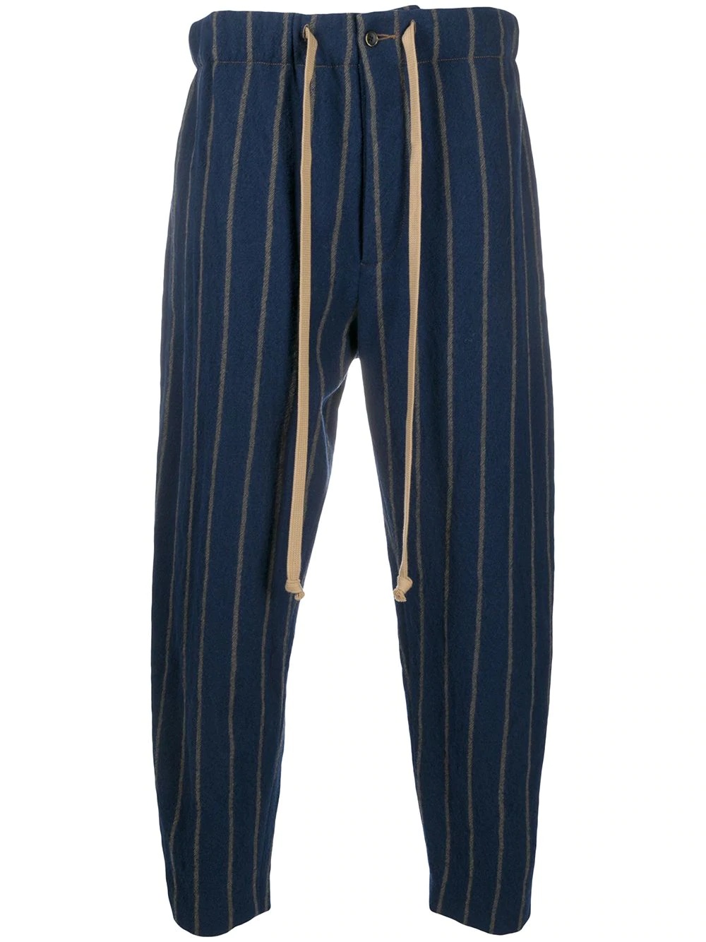 striped drawstring trousers - 1