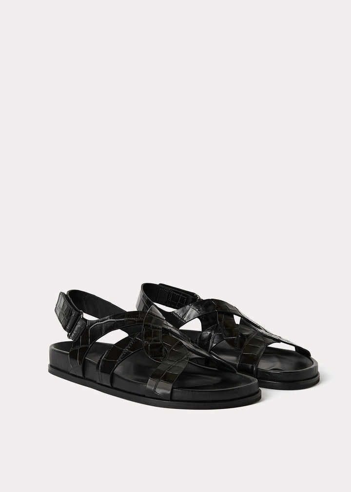 The Chunky Sandal black croco - 4