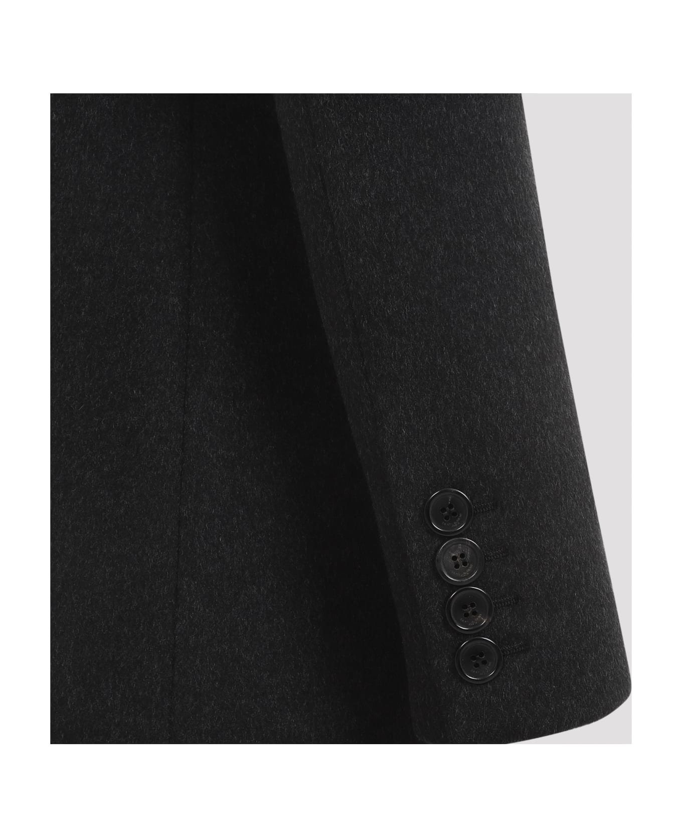 【送料&関税込】Saint Laurent Slate Wool And Cashmere Coat SAINT LAURENT Slate Wool And Cashmere Coat | italist