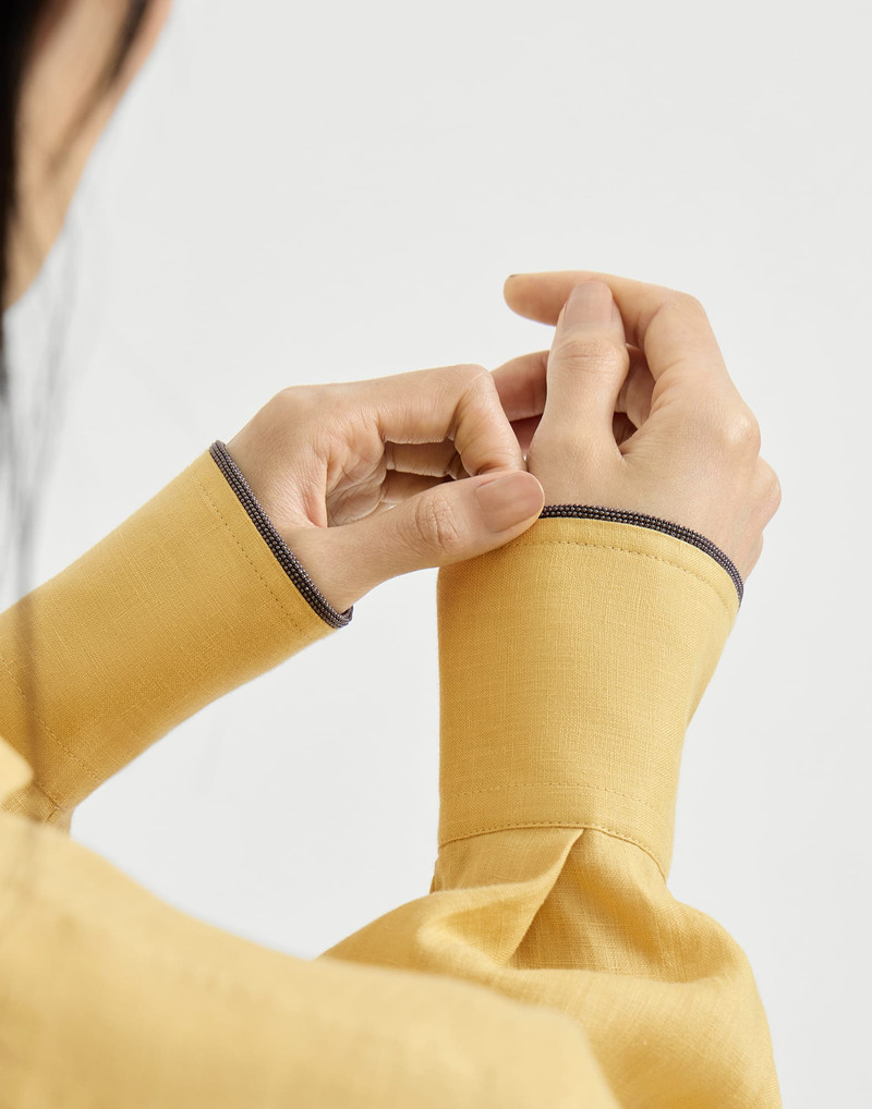 Linen shirt with monili 4