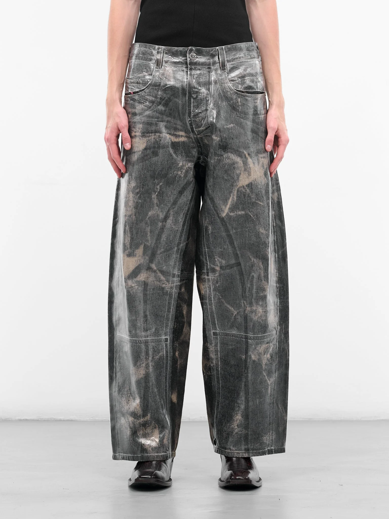 Black 1997 D-Enim-M Wide Jeans - 1