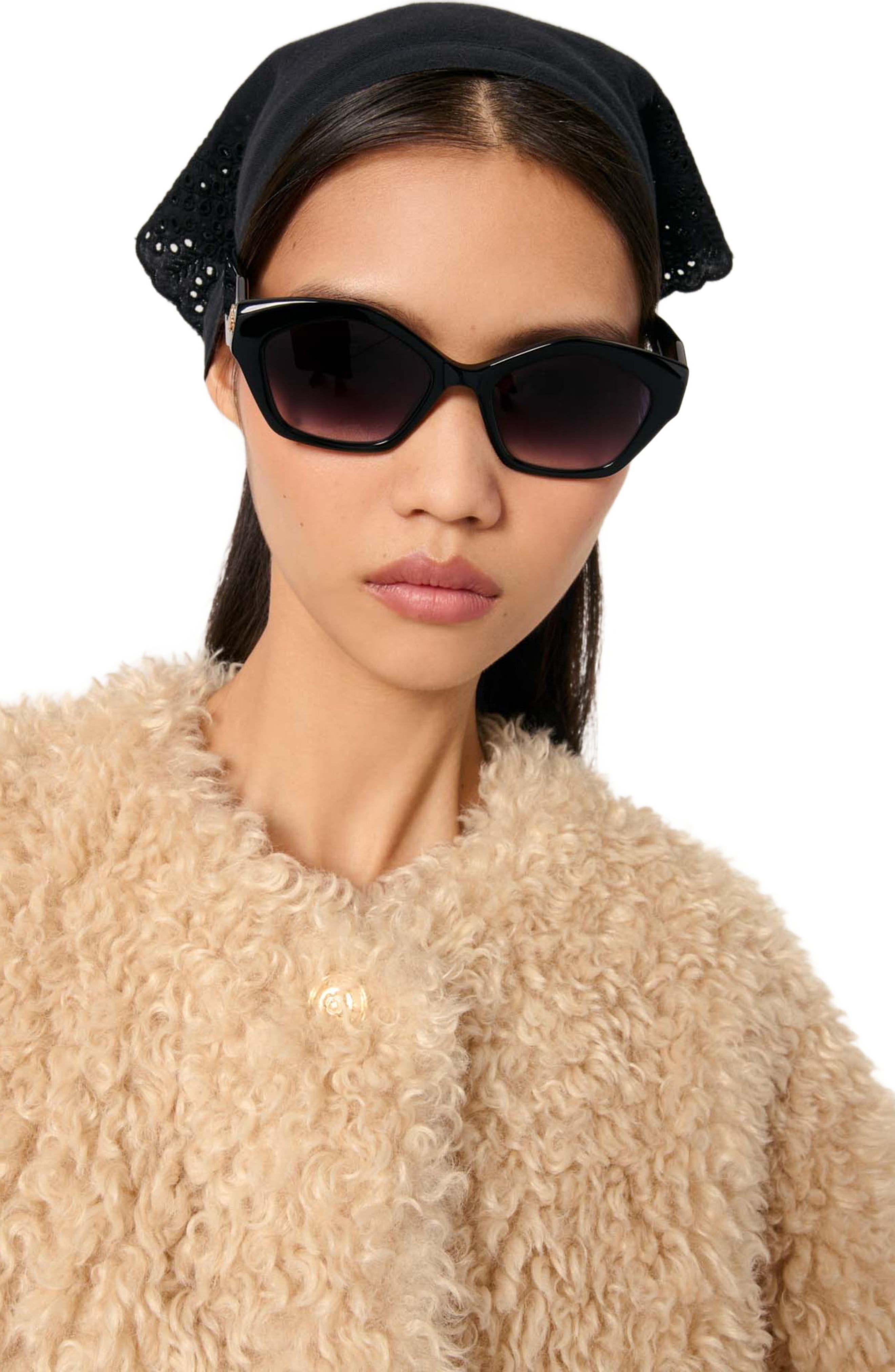 maje Short faux fur coat in Beige at Nordstrom - 5