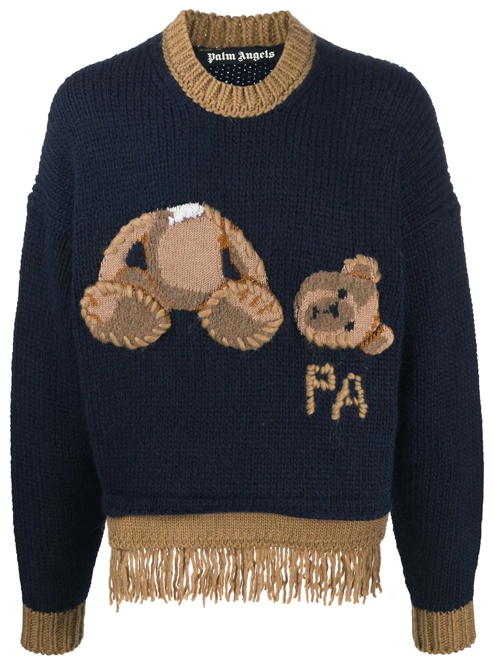 bear fringed jumper - 1