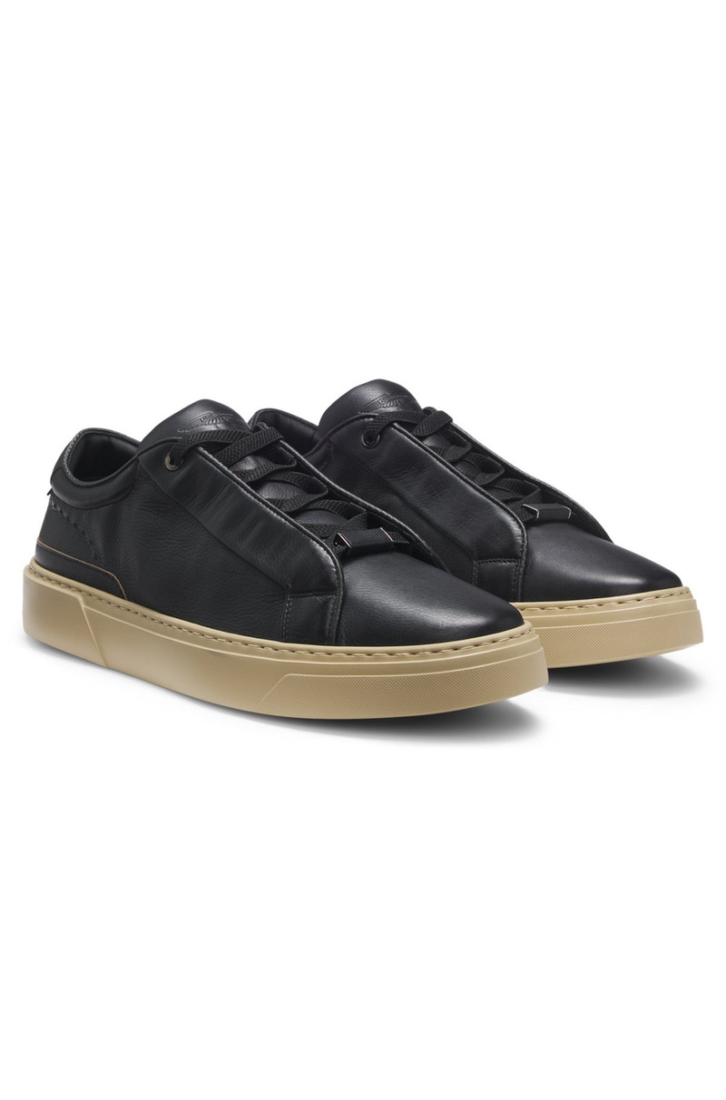 BOSS X ASTON MARTIN TRAINERS IN GRAINED LEATHER 2