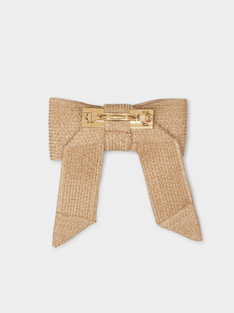 Broche Vivier Buckle Hair Clip in Raffia 3