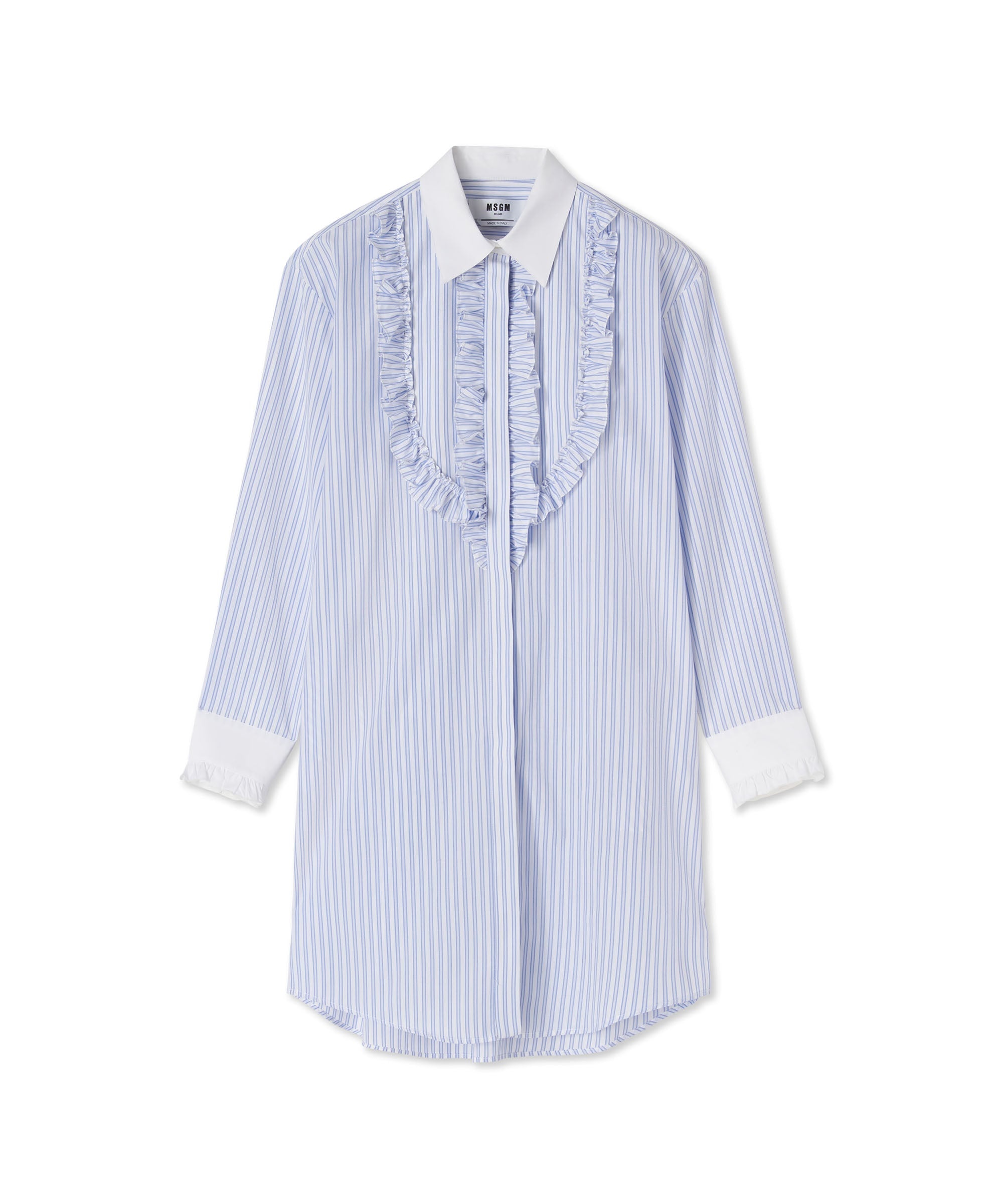 Poplin cotton chemisier shirt dress - 1