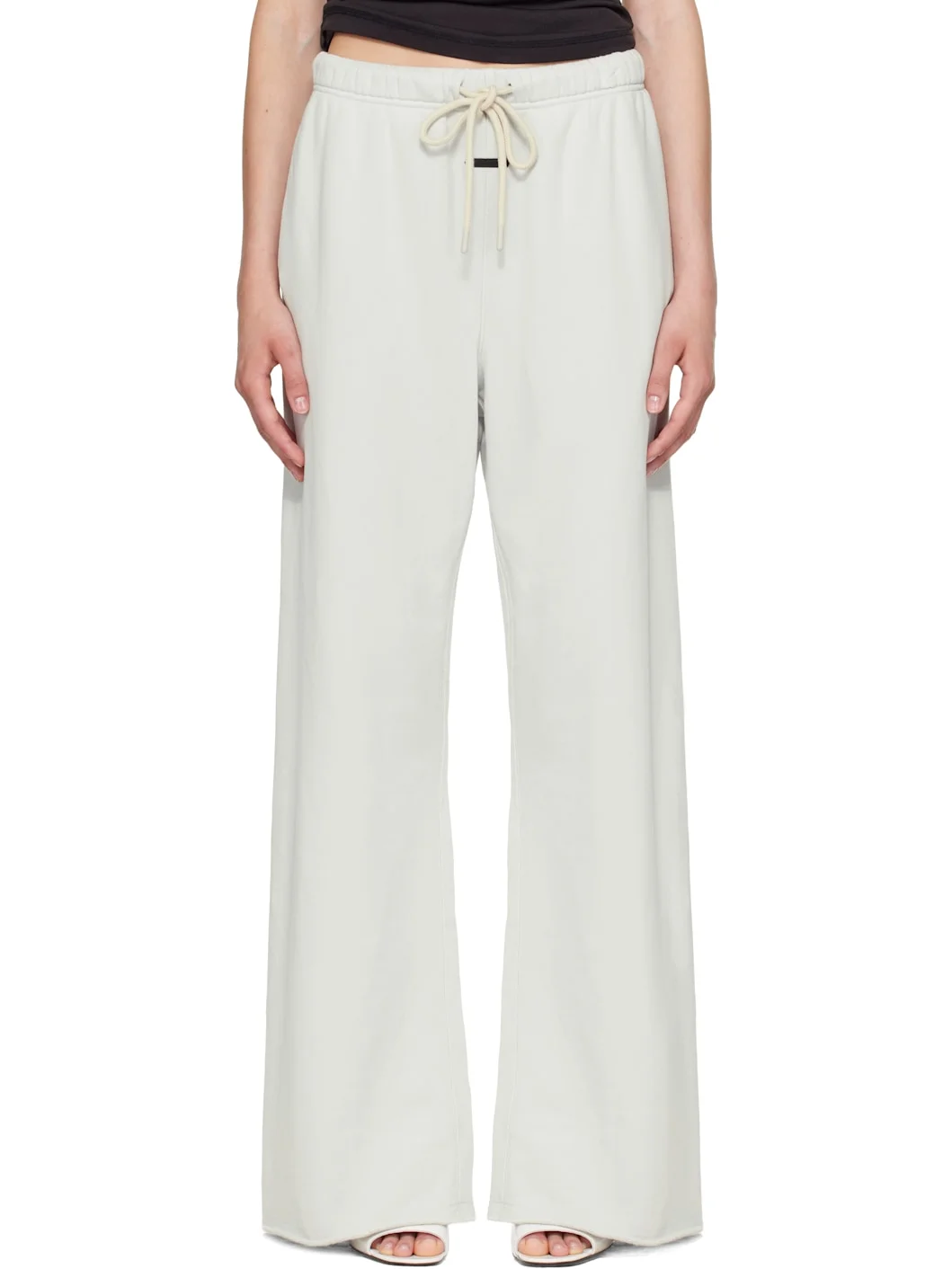 Gray Raw Cut Lounge Fit Sweatpants - 1