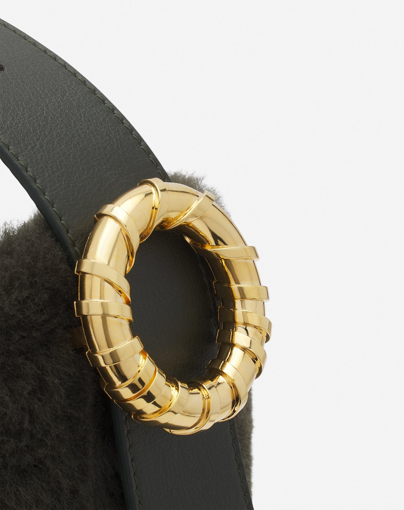 SMALL-MEDIUM SHEARLING MELODIE HOBO BAG 5