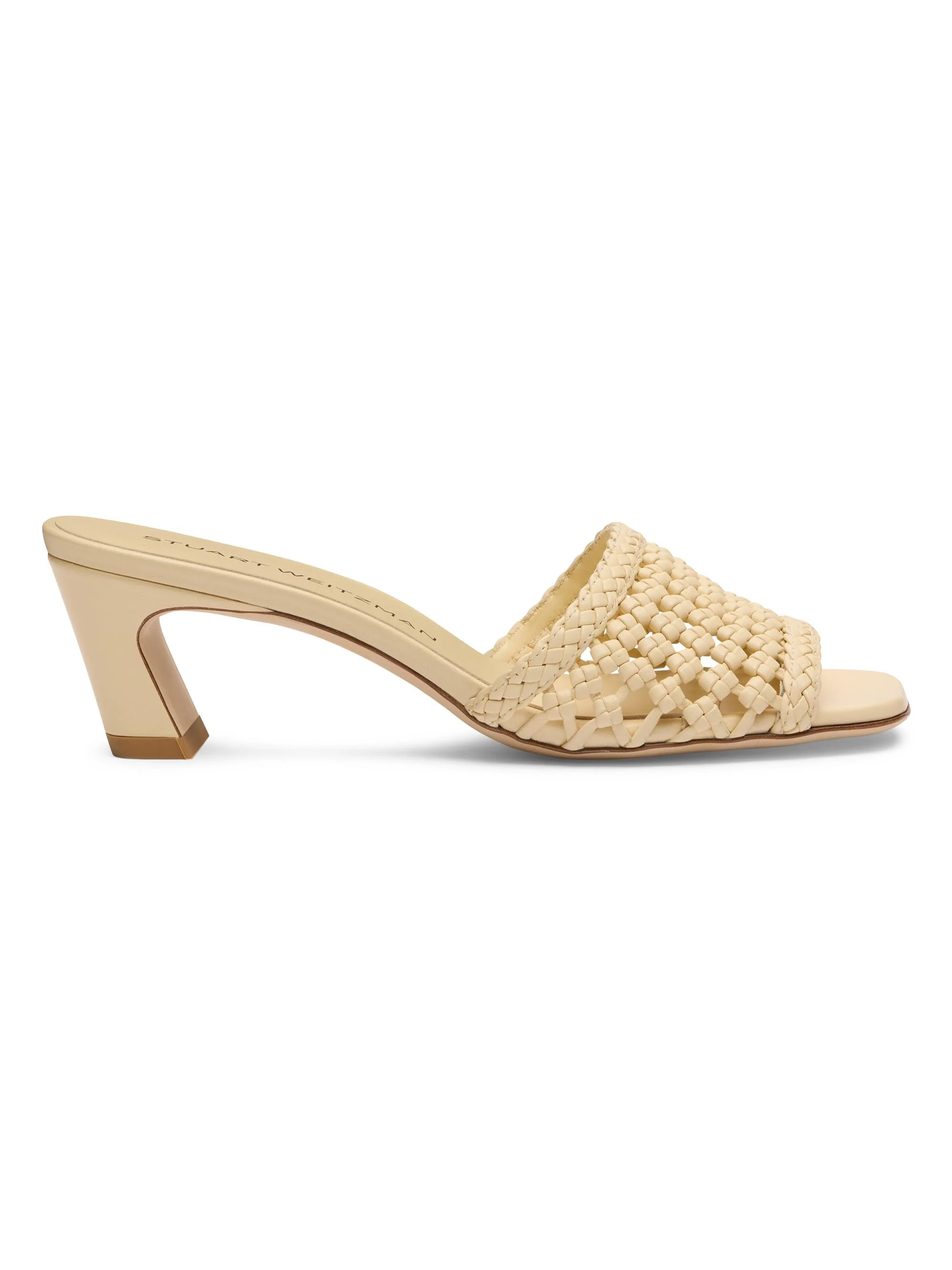 Women's Marina 50MM Woven-Leather Block-Heel Sandals - Straw - 1