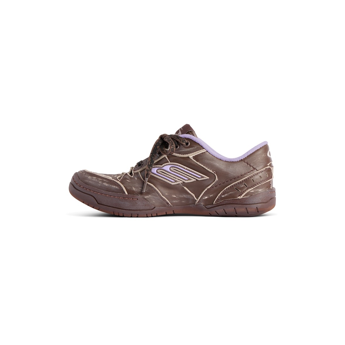 Women's Hamptons Medium Worn-out Sneaker in Brown/lilac - 4