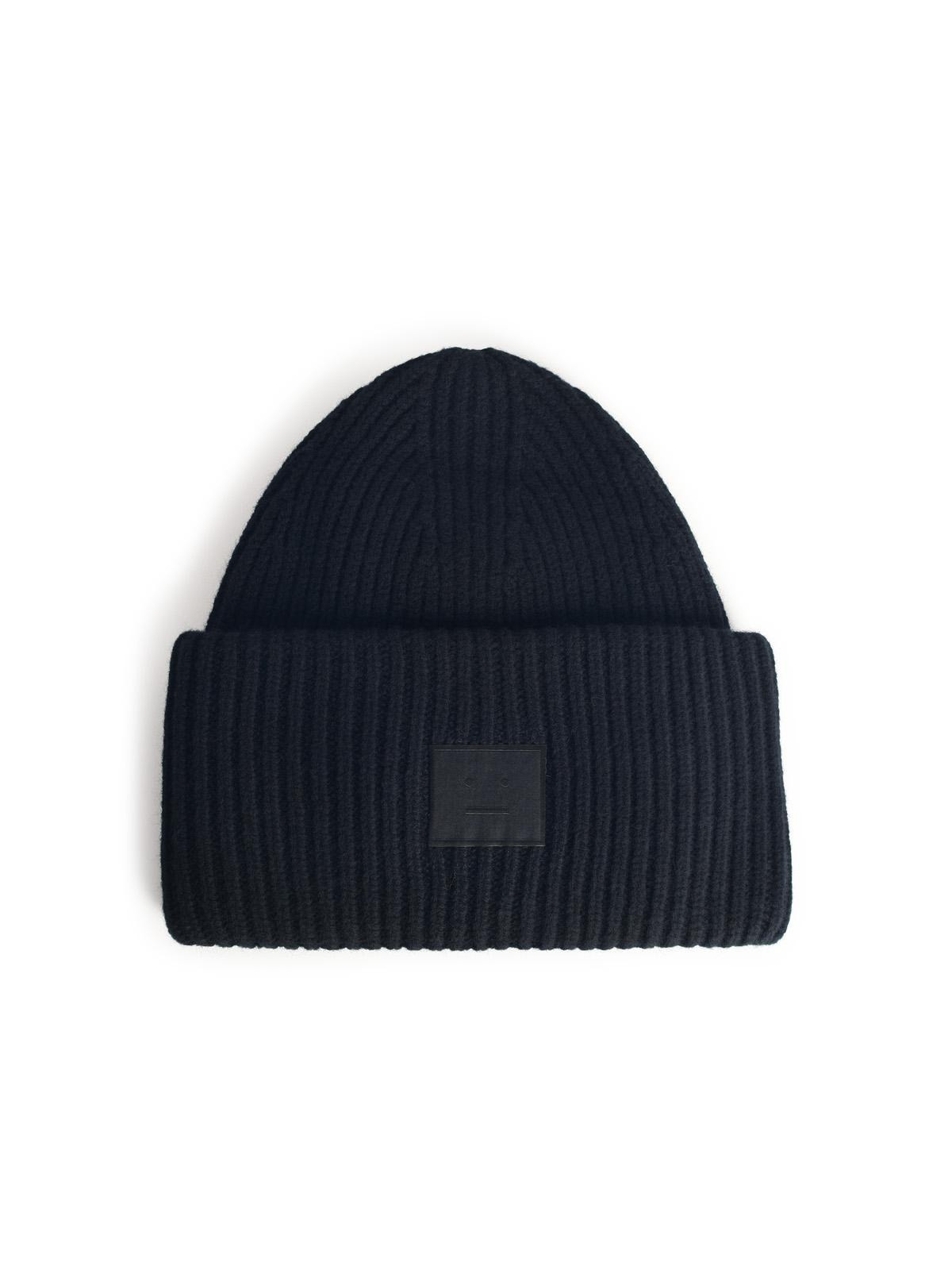 Acne Studios Black Wool Blend Beanie Men - 1