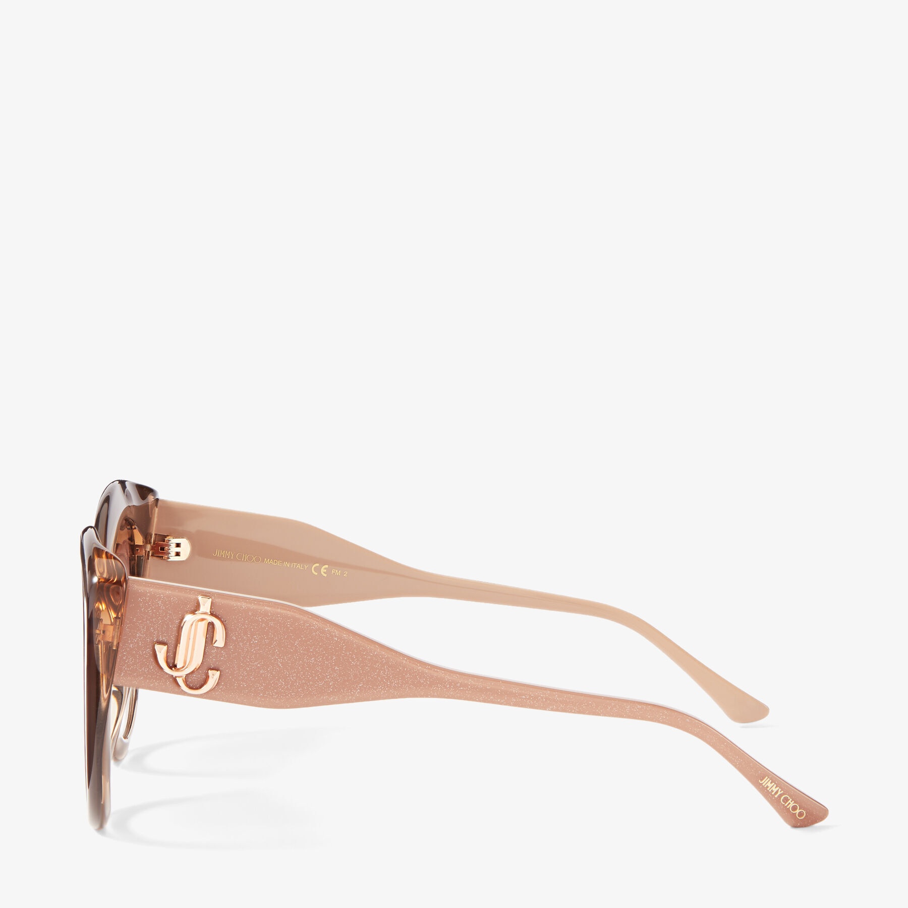Leone
Nude Cat-Eye Sunglasses with JC Monogram - 2