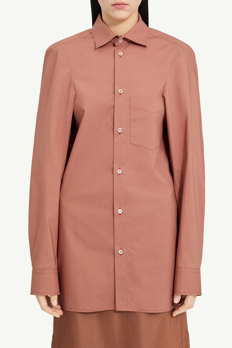 Flattened Cotton Poplin Shirt 4