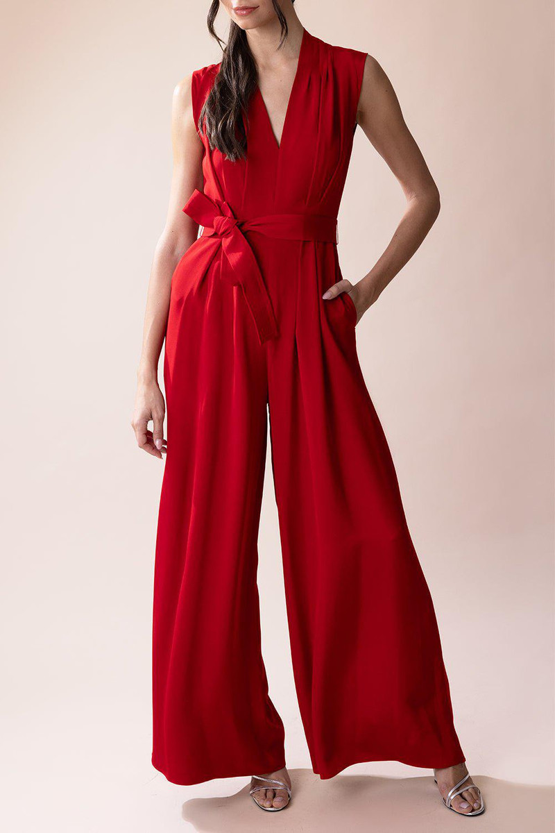 ADAM LIPPES Nansi Jumpsuit - Vermilion outlook