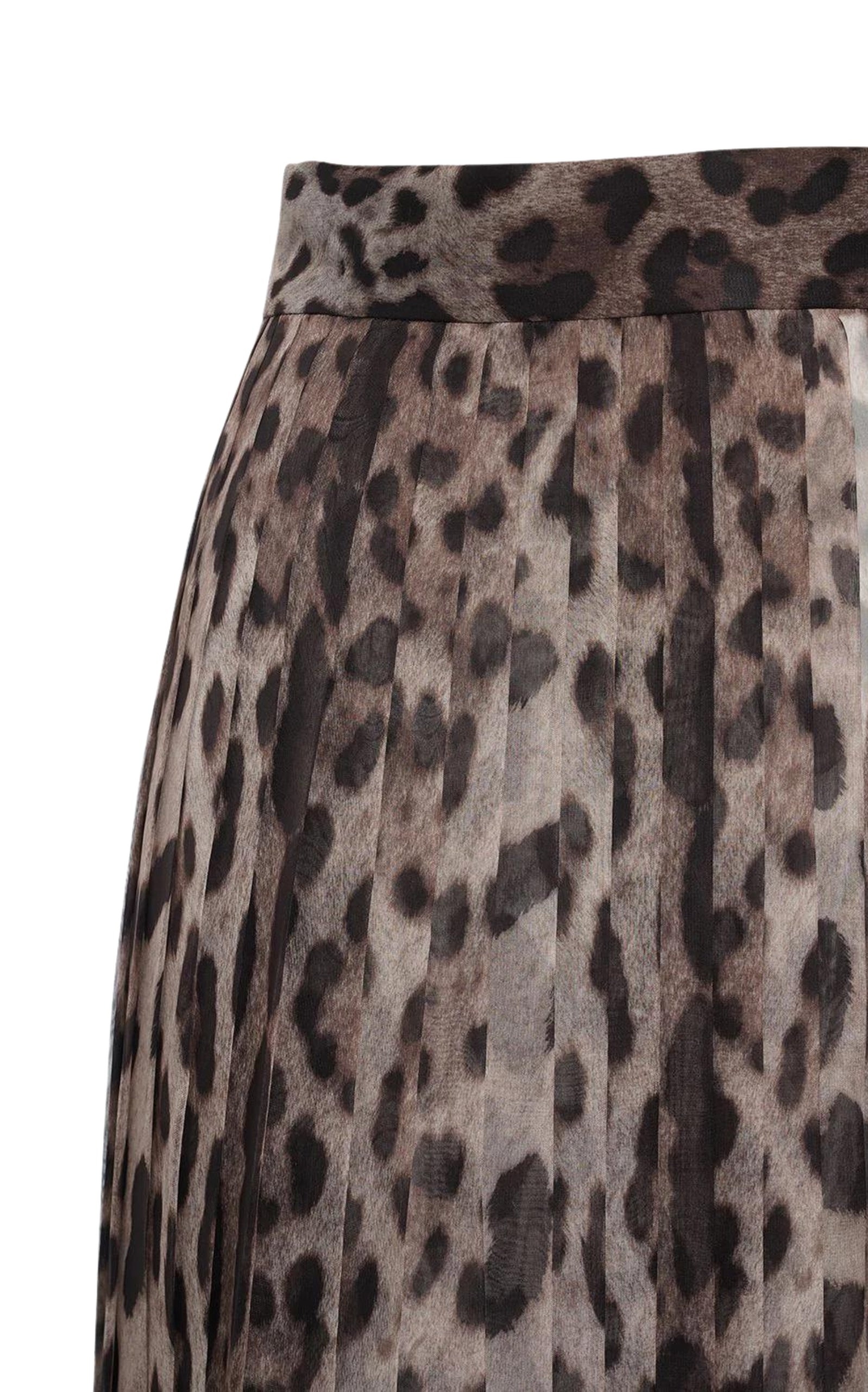 Leopard Print Wide Chiffon Pants - 4