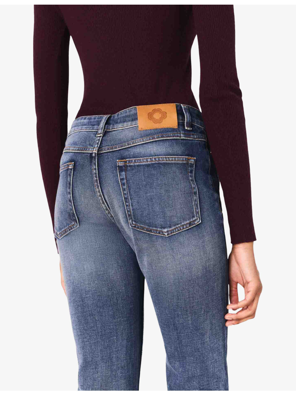 Faded Boot-Cut Mid-Rise Stretch-Denim Jeans - 5