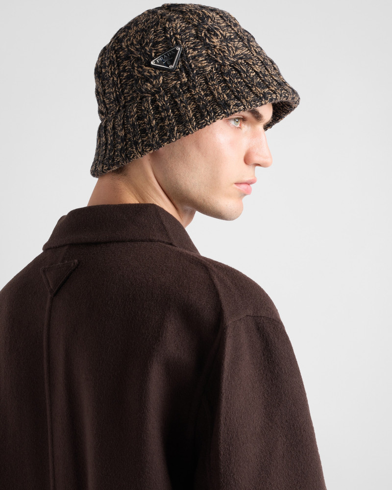 Prada Mélange wool bucket hat outlook
