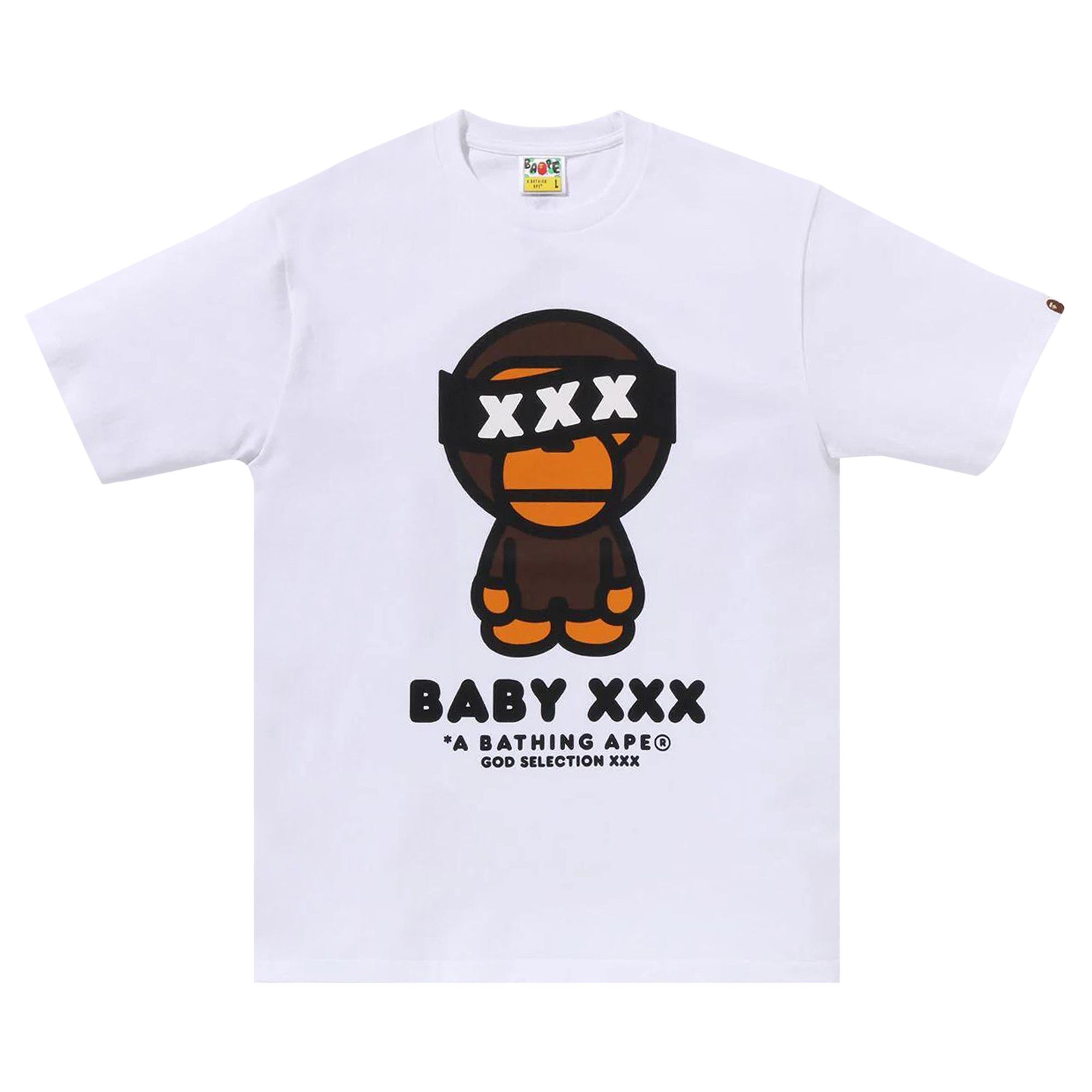 BAPE x GOD SELECTION XXX Baby Milo Tee 'White' - 1