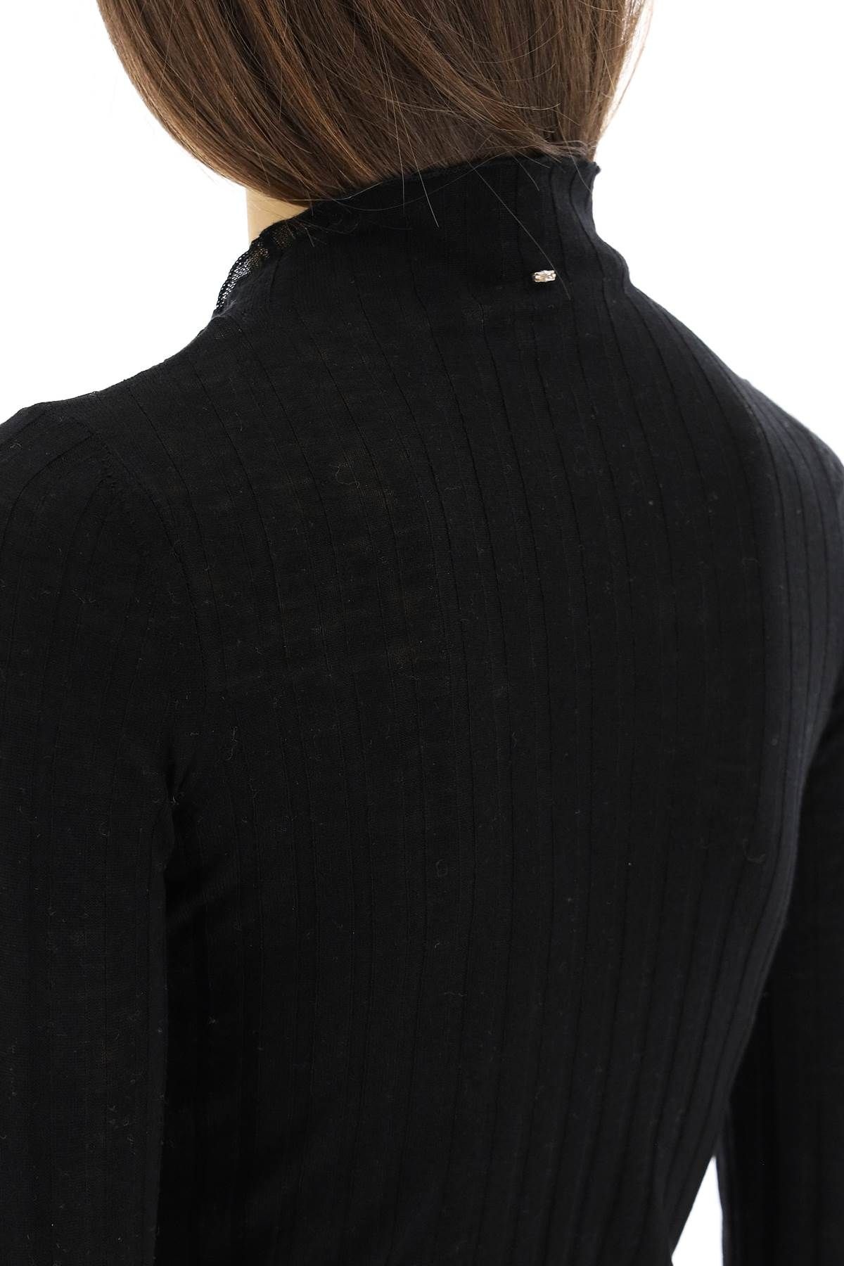 'MADISON' HIGH NECK WOOL SWEATER - 5