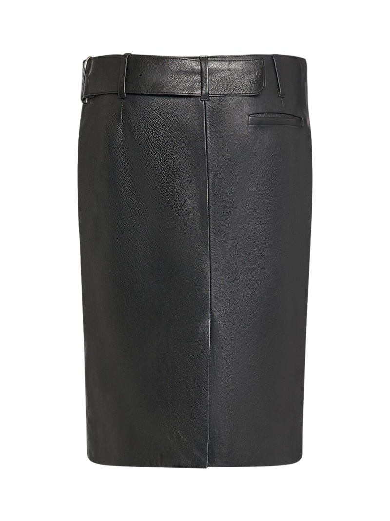 JACQUEMUS La Jupe Obra Cuir leather pencil skirt