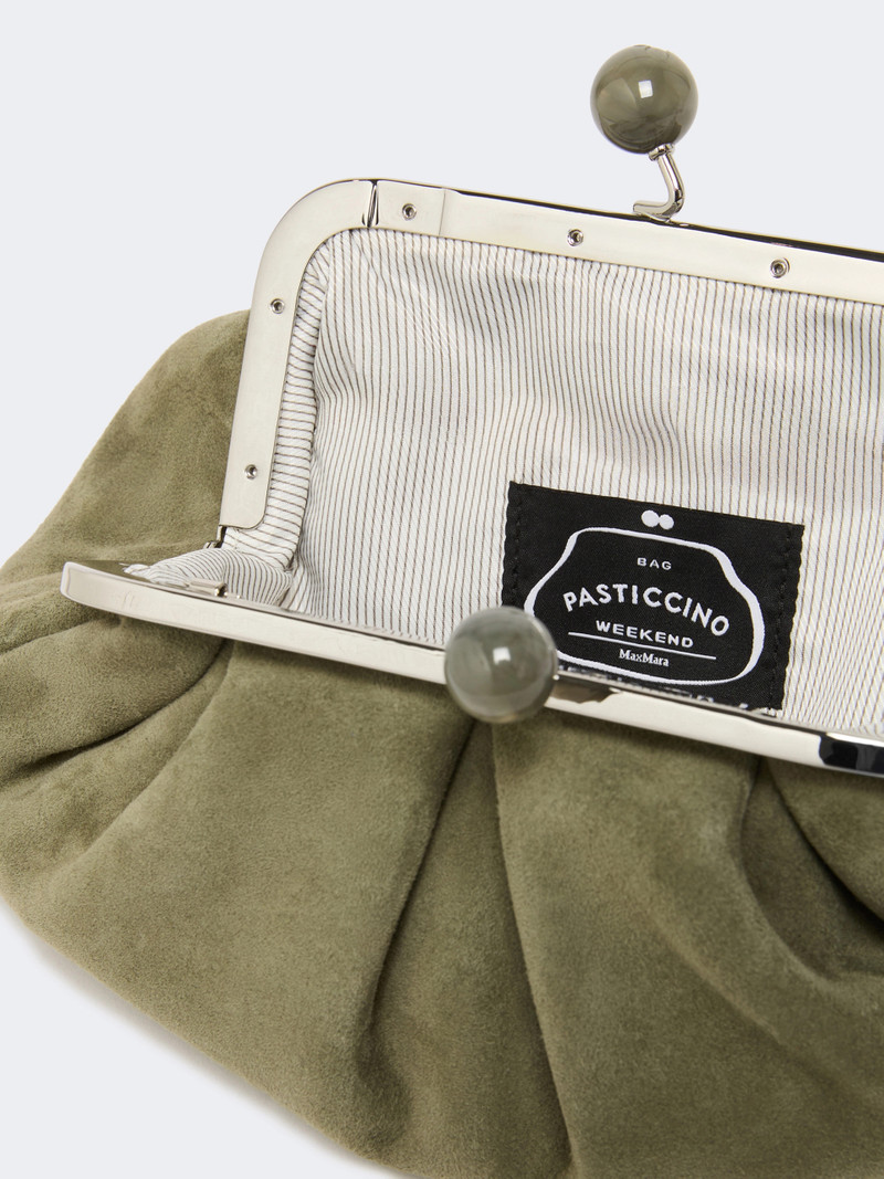 VALOIS Small suede Pasticcino Bag - MUD 5