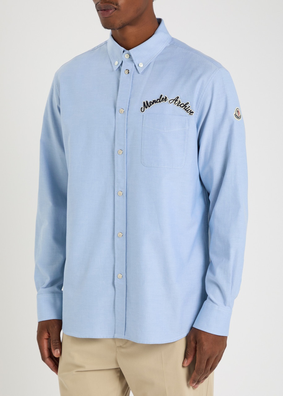 Moncler Embroidered Cotton Oxford Shirt - 2