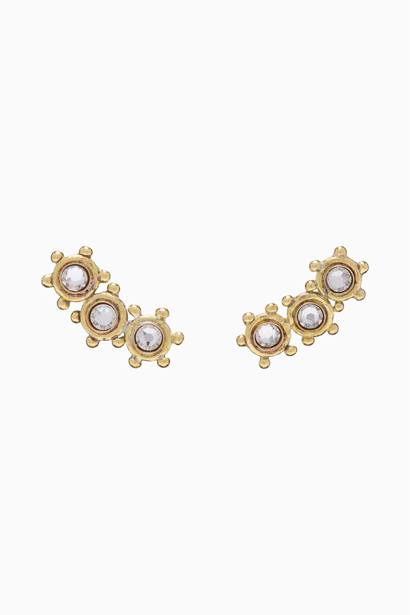 Kavi Crystal Mix Stud Climber Earring 1