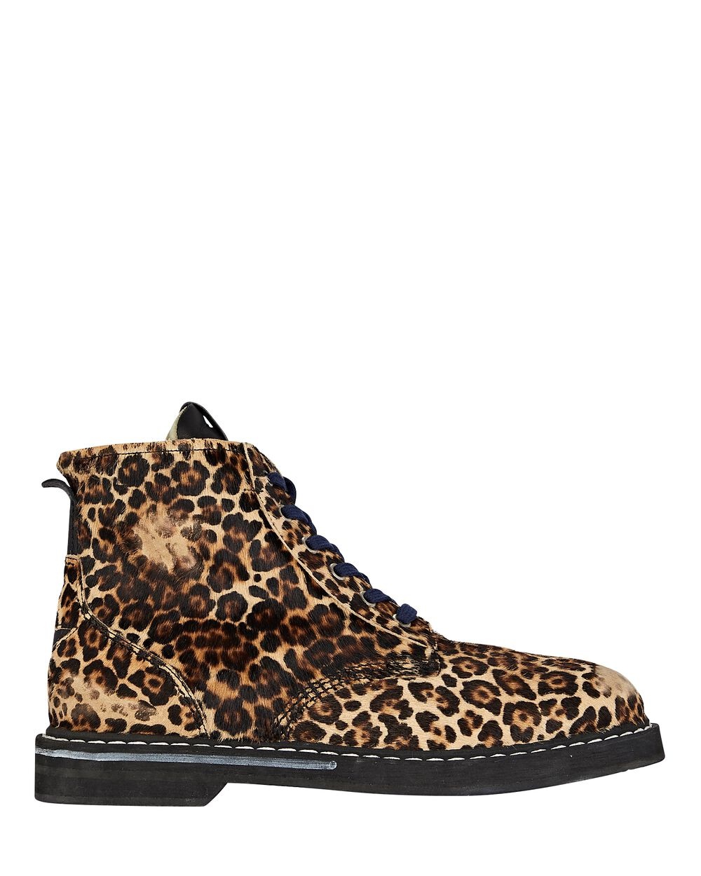 Ele Leopard Calf Hair Ankle Boots - 1