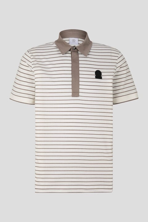 Duncan polo shirt in Off-white/Taupe - 1