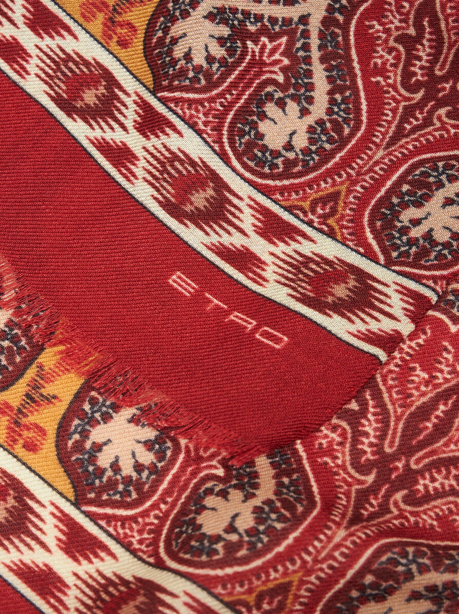 PAISLEY AND CHECK SCARF - 3