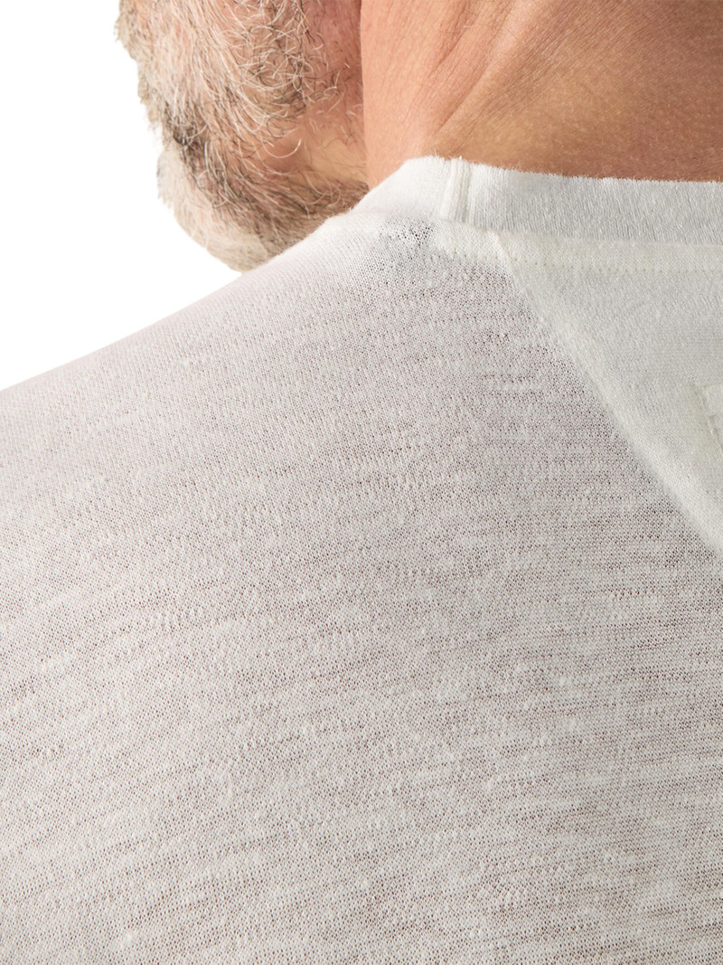 Men's Oasi Lino T-Shirt - White 4