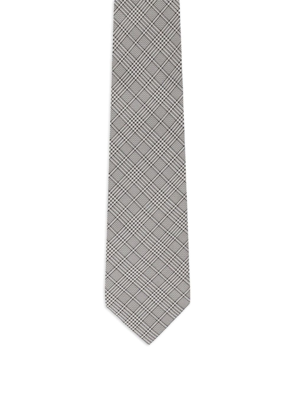 checkered silk tie - 2
