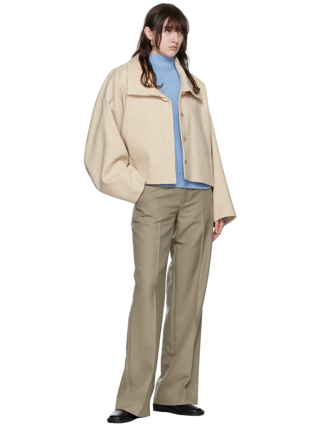 Blue Layered Sweater Set - 5