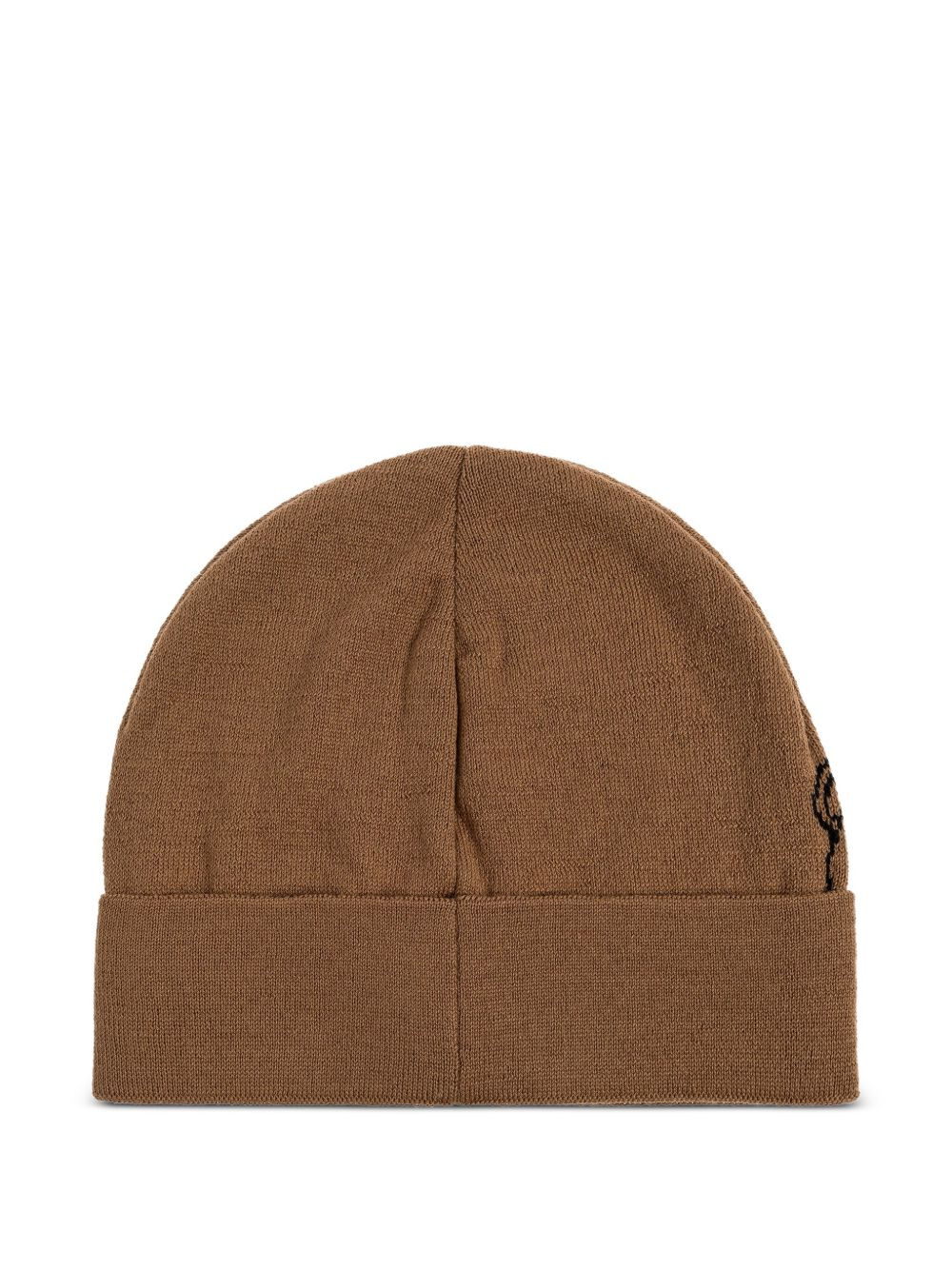 teddy-print logo beanie - 2