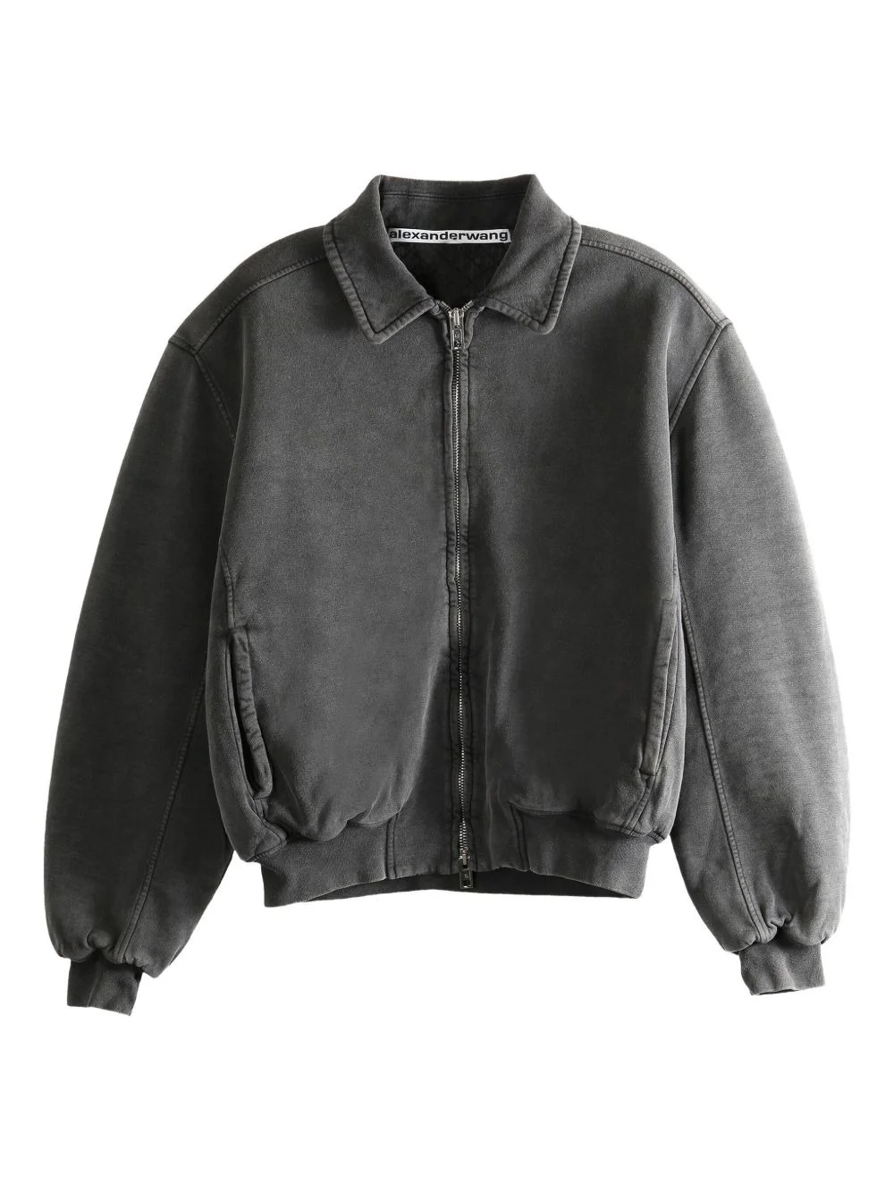 zip-fastening bomber jacket - 1