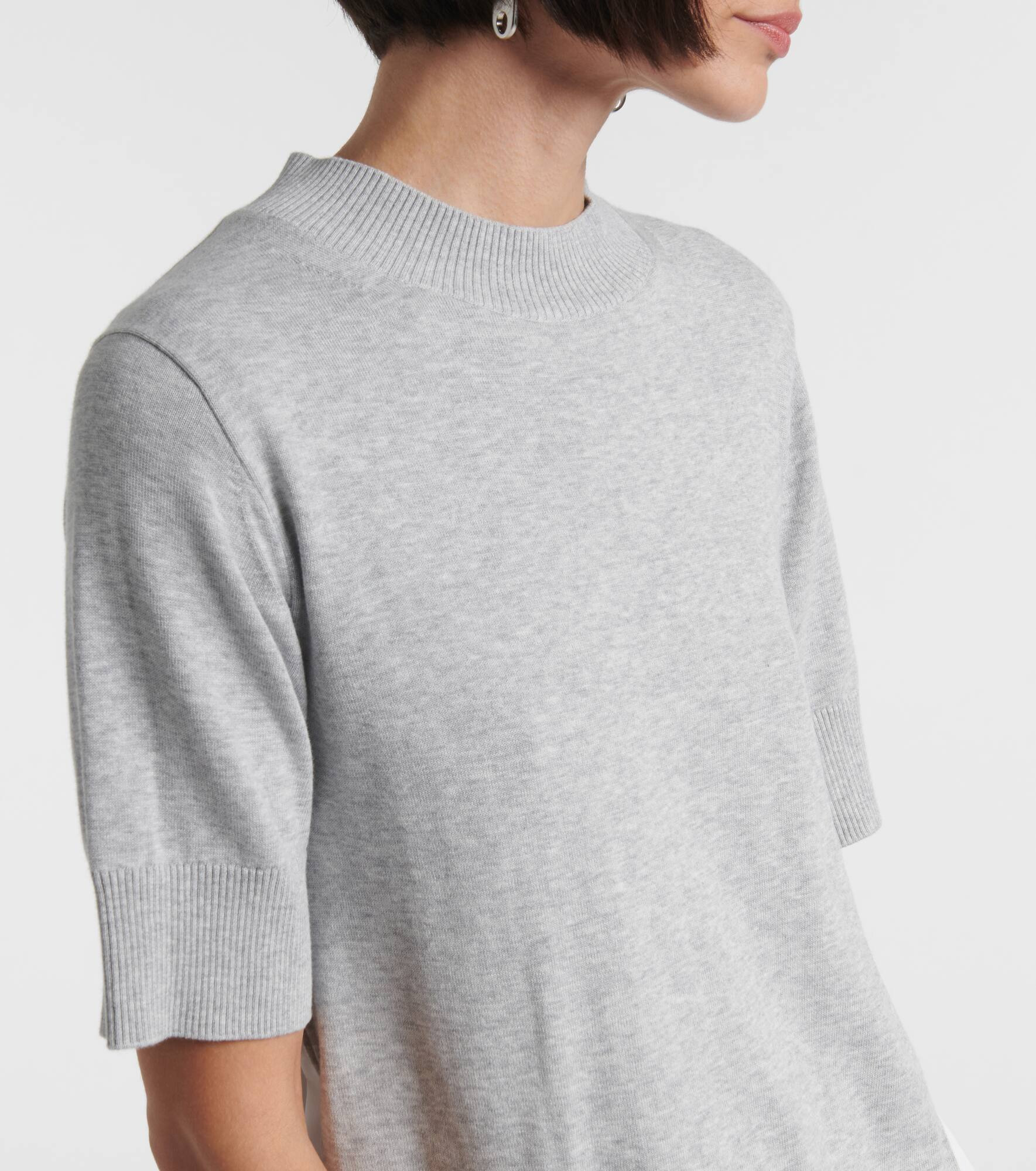 Layered cotton minidress - 4